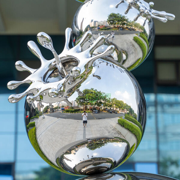 Water Drop Stainless Steel Sculpture - Image 4