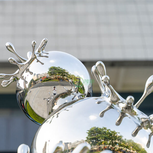 Water Drop Stainless Steel Sculpture - Image 6