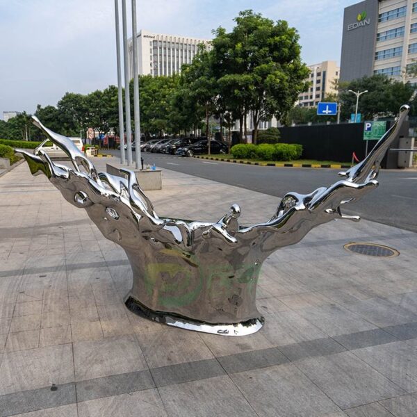 Wave Metal Stainless Steel Sculpture - Image 2