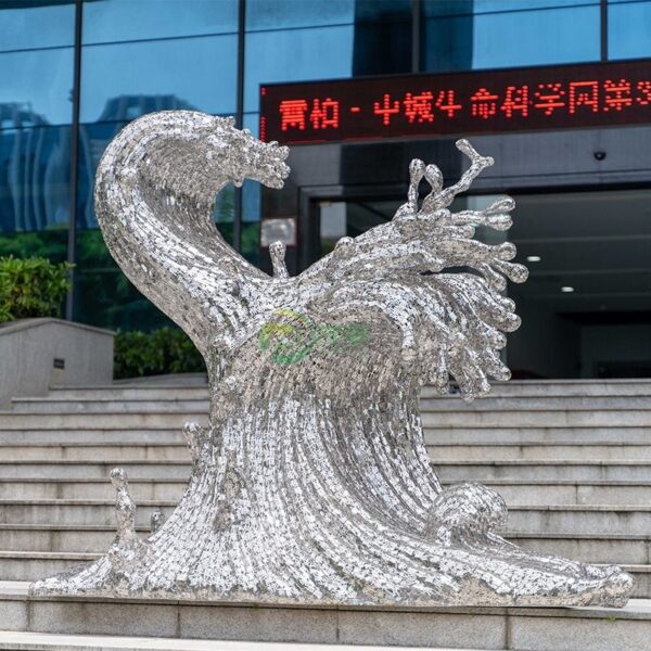 Waves Stainless Steel Sculpture - Image 2