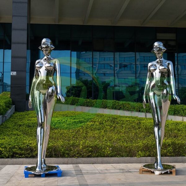 Woman Stainless steel sculpture