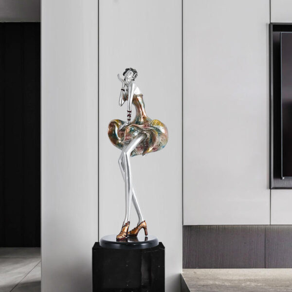 Woman Stainless Steel Sculpture - Image 2