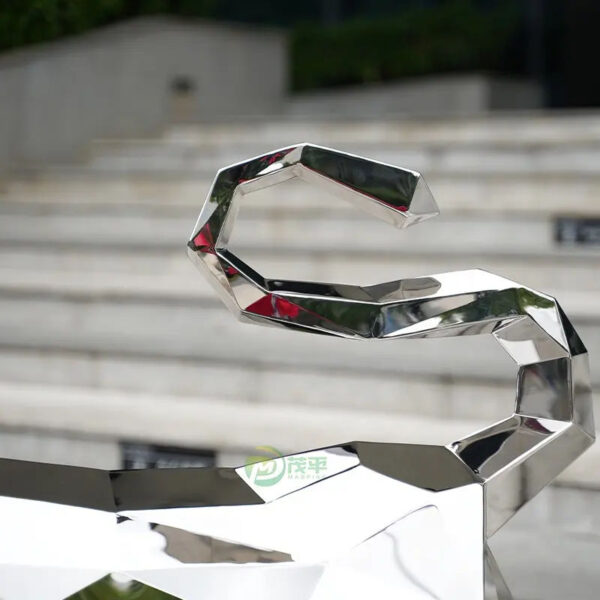 Lion Stainless Steel Sculpture - Image 5