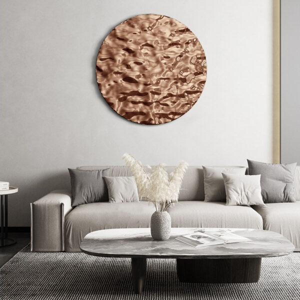 Round Pleated Wall Sculpture - Image 2