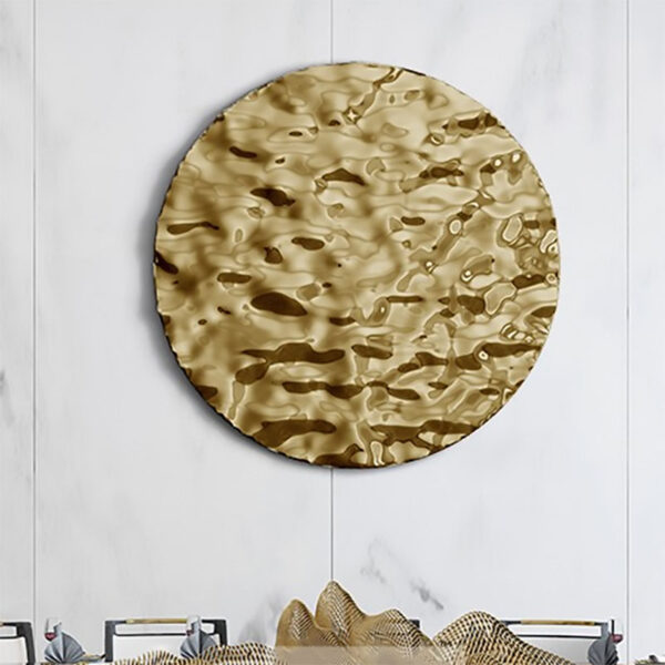 Round Pleated Wall Sculpture - Image 5