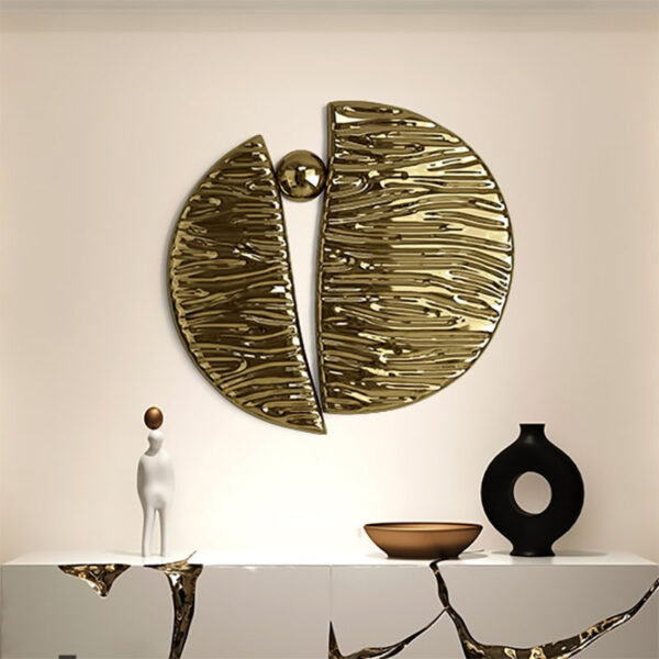 Round Wall Stainless Steel Sculpture - Image 2