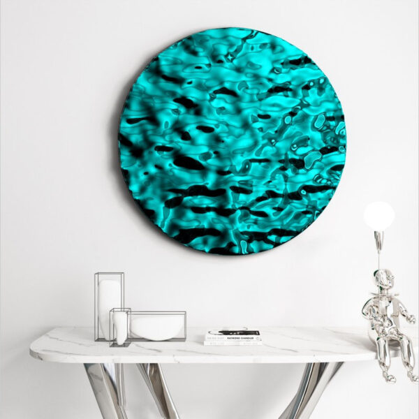 Round Pleated Wall Sculpture - Image 4