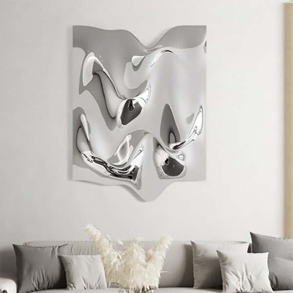 Abstract Curved Wall Sculpture - Image 3