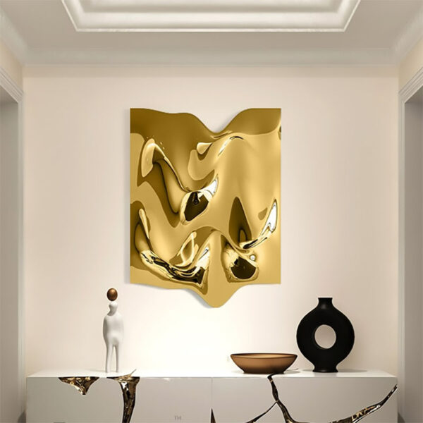 Abstract Curved Wall Sculpture - Image 2
