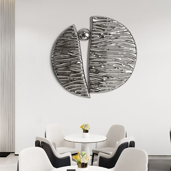 Round Wall Stainless Steel Sculpture