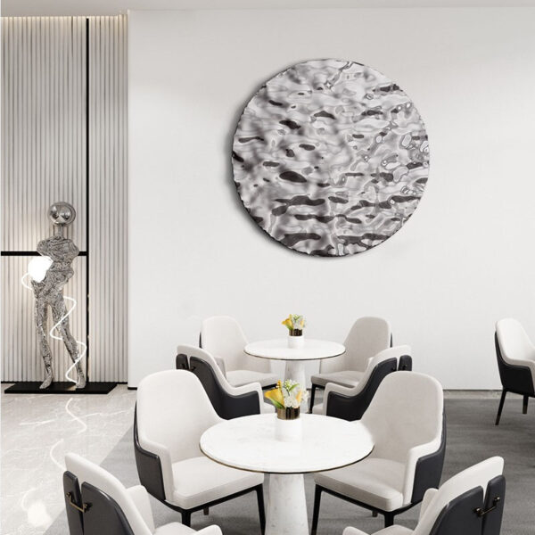 Round Pleated Wall Sculpture - Image 3