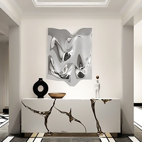 Abstract Curved Wall Sculpture
