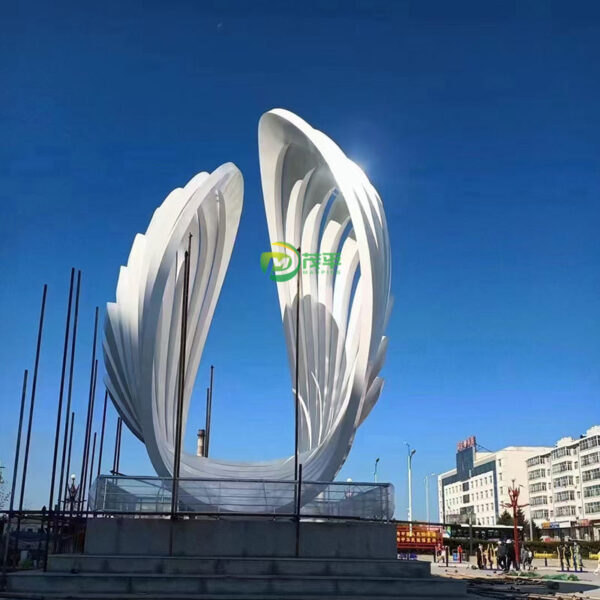 Abstract Wing Metal Sculpture