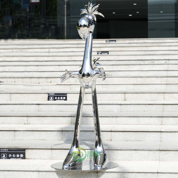 Cartoon Bird Stainless Steel Sculpture