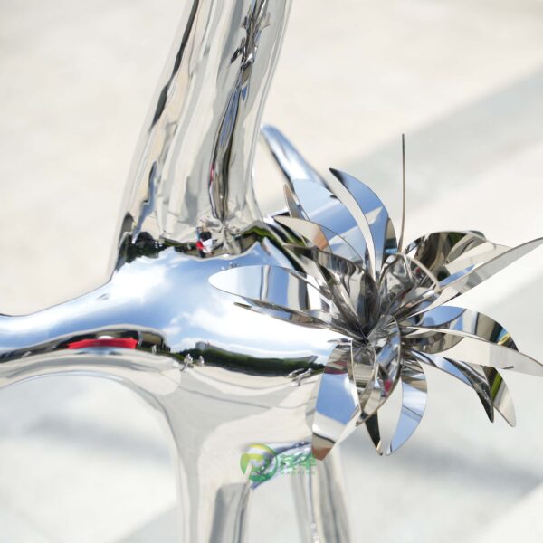 Cartoon Bird Stainless Steel Sculpture - Image 3