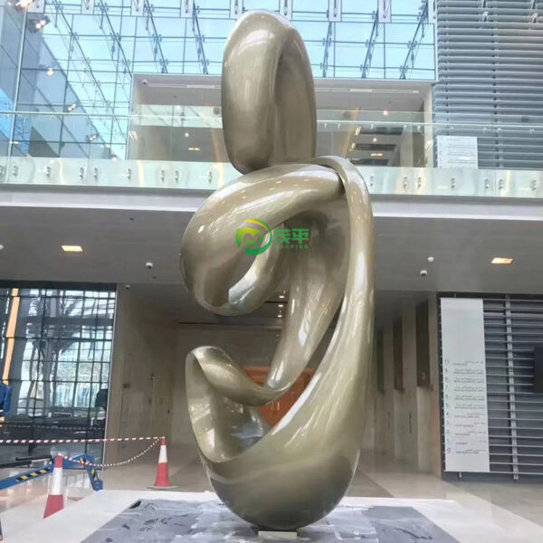Curved Abstract Stainless Steel Sculpture