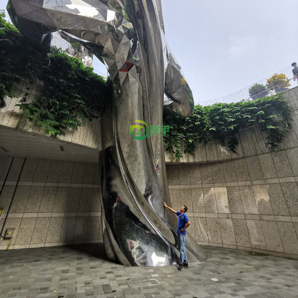 Polished Dragon Stainless Steel Sculpture - Image 5