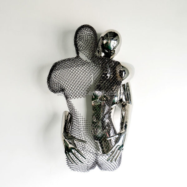 Embrace Figure Stainless Steel Sculpture
