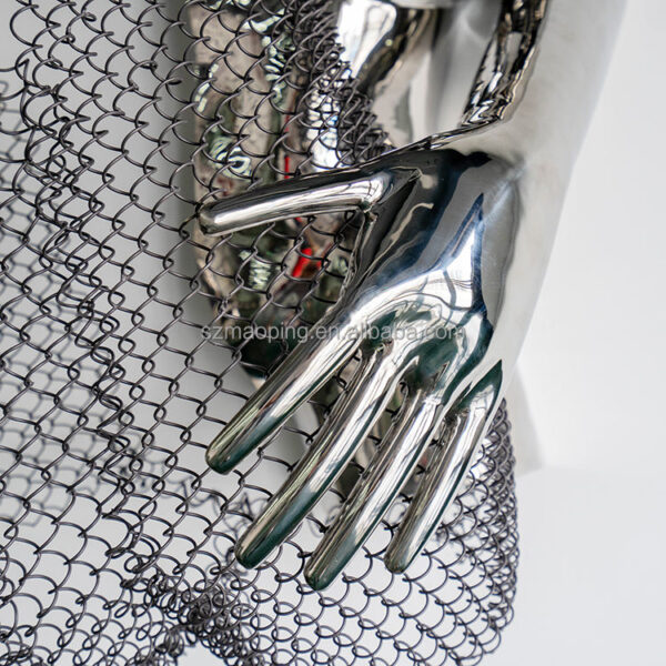 Embrace Figure Stainless Steel Sculpture - Image 3