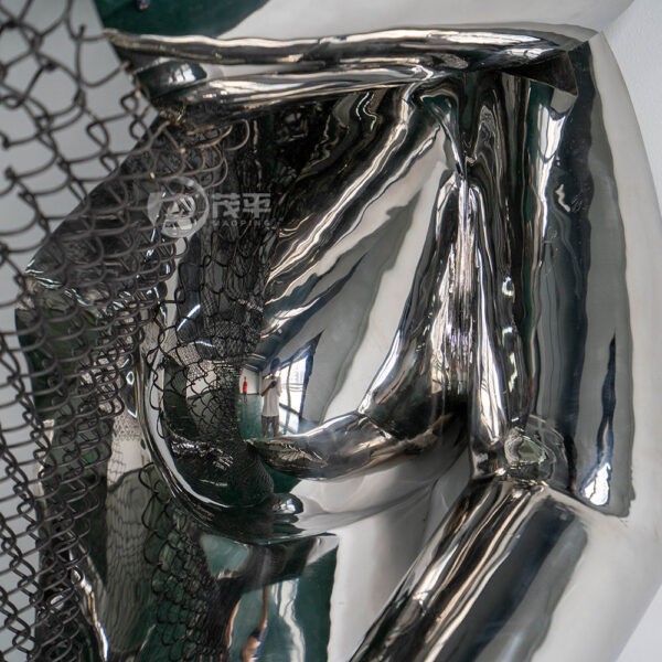 Embrace Figure Stainless Steel Sculpture - Image 5