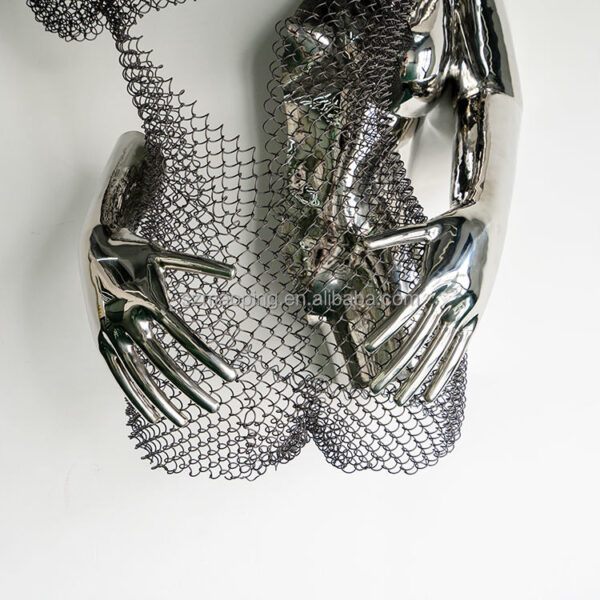 Embrace Figure Stainless Steel Sculpture - Image 6