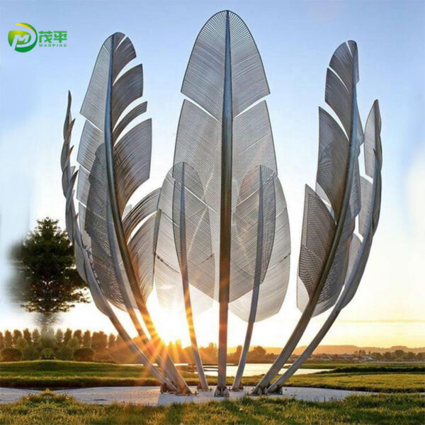 Feather Stainless Steel Sculpture - Image 3