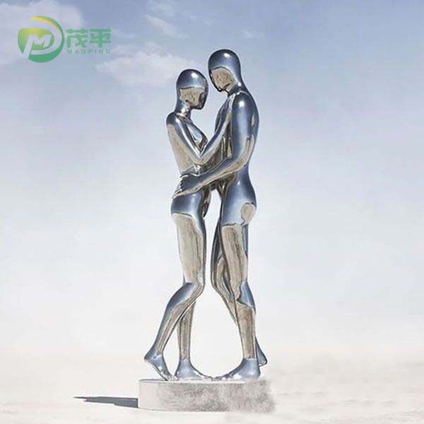 Large Metal Double Figure Sculptures - Image 2