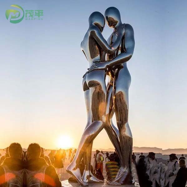 Large Metal Double Figure Sculptures