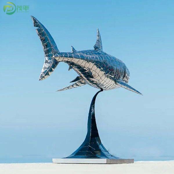 Shark Stainless Steel Sculpture - Image 3