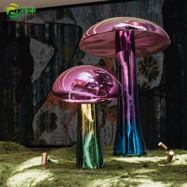 Metal Mushroom Sculpture