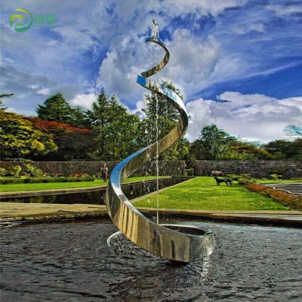 Outdoor Fountain Stainless Steel Sculpture