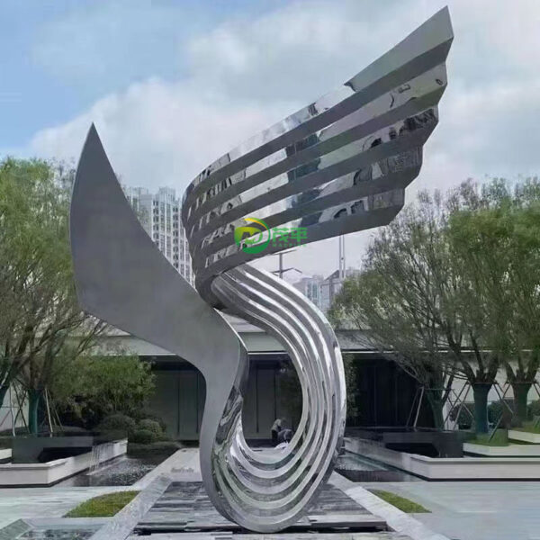 Outdoor Modern Stainless Steel Sculpture