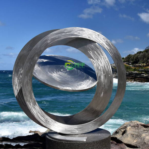 Abstract Design Stainless Steel Sculpture - Image 2