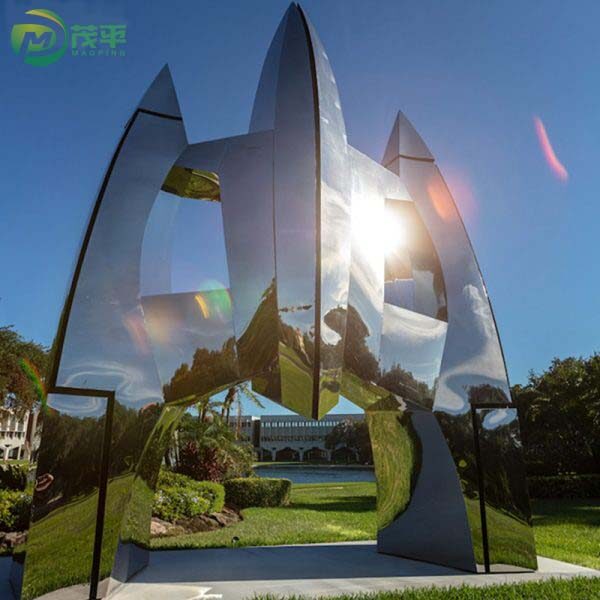 Polished Modern Rocket Stainless Steel Sculpture - Image 2