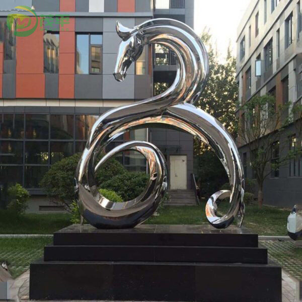 Polished Mirror Abstract Stainless Steel Sculpture