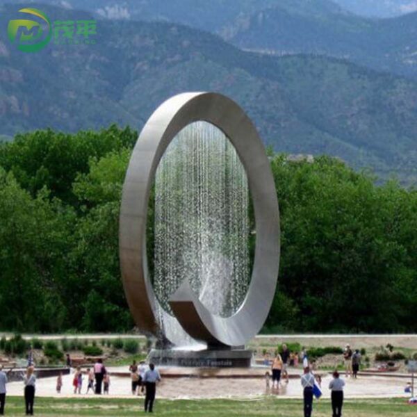 Public Stainless Steel Water Features Sculpture