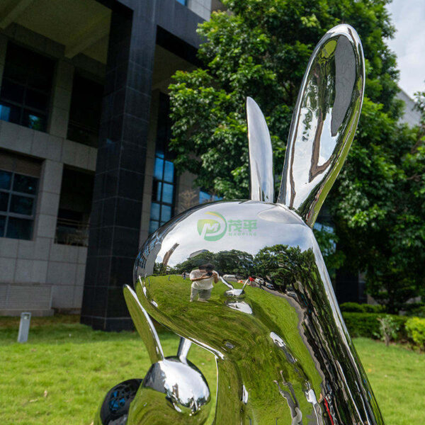 Rabbit Stainless Steel Sculpture - Image 5