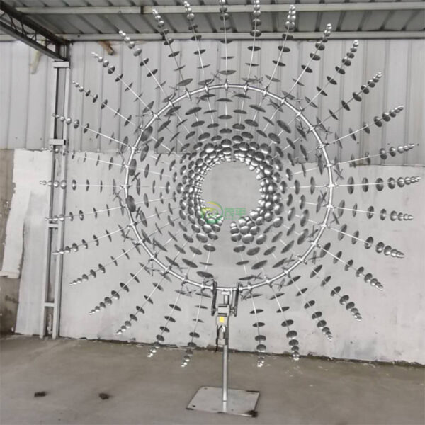 Wind Power Rotating Stainless Steel Sculpture - Image 5