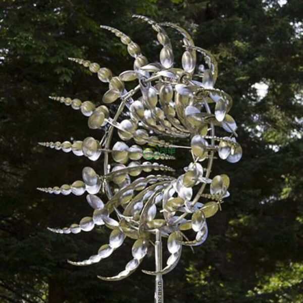 Wind Power Rotating Stainless Steel Sculpture - Image 3