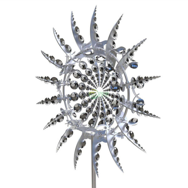 Wind Power Rotating Stainless Steel Sculpture - Image 6