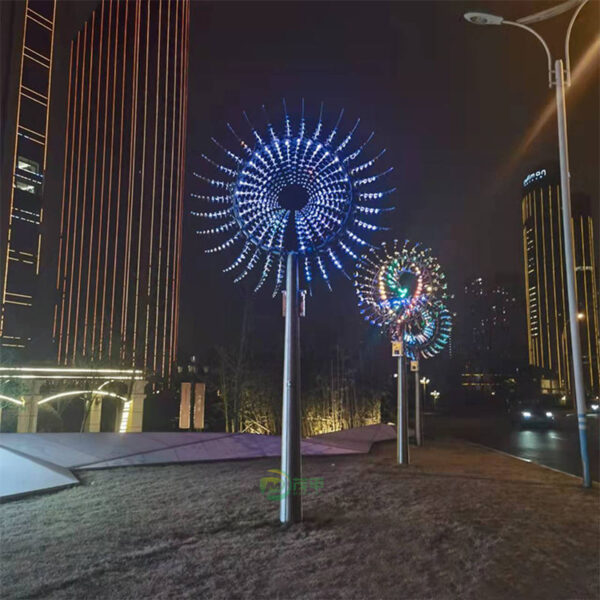 Wind Power Rotating Stainless Steel Sculpture - Image 2
