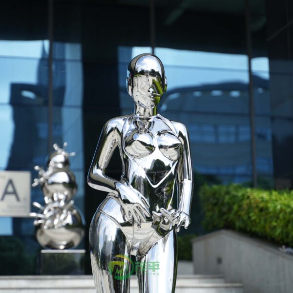 Female Robot Stainless steel sculpture - Image 6