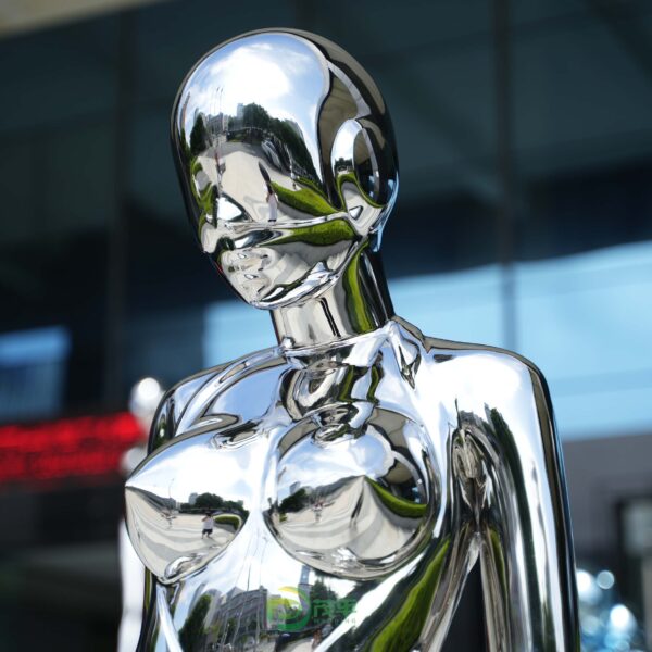 Female Robot Stainless steel sculpture - Image 2