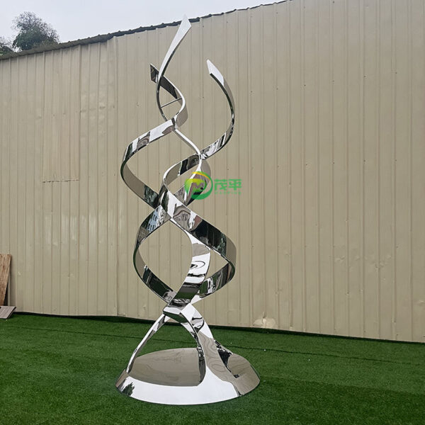 Metal Ribbon Stainless Steel Sculpture - Image 4
