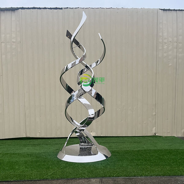 Metal Ribbon Stainless Steel Sculpture - Image 3