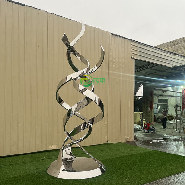 Metal Ribbon Stainless Steel Sculpture - Image 2