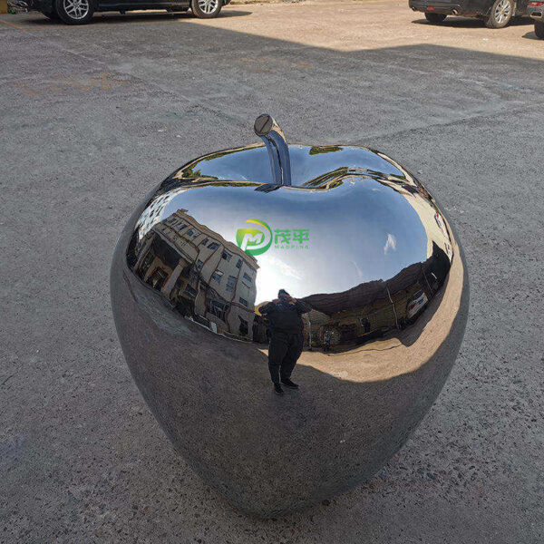 Abstract Plant Apple Stainless Steel Sculpture - Image 5