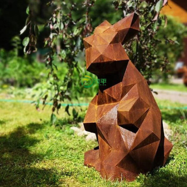 Animal Rabbit Corten Steel Sculpture