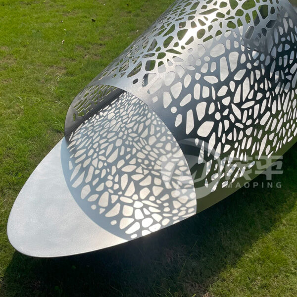 Boat Figure Stainless Steel Sculpture - Image 6
