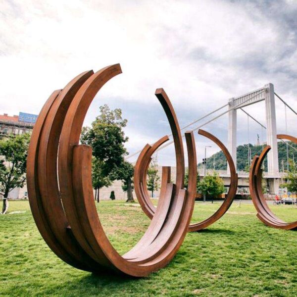 Boho Chakra Weathering Corten Steel Sculpture
